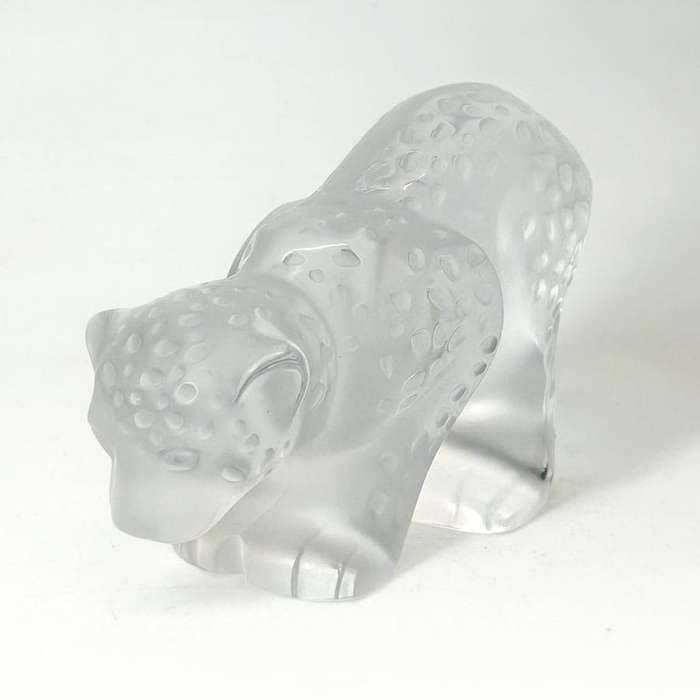 Lalique Jaguar Colombo Cub Crystal Figurine