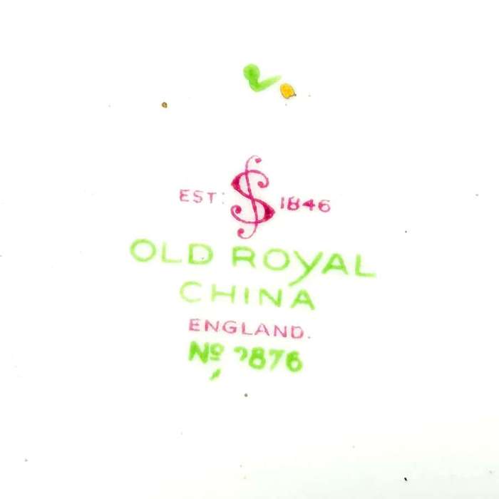Old Royal Sampson Smith Floral Tea Trio C1950