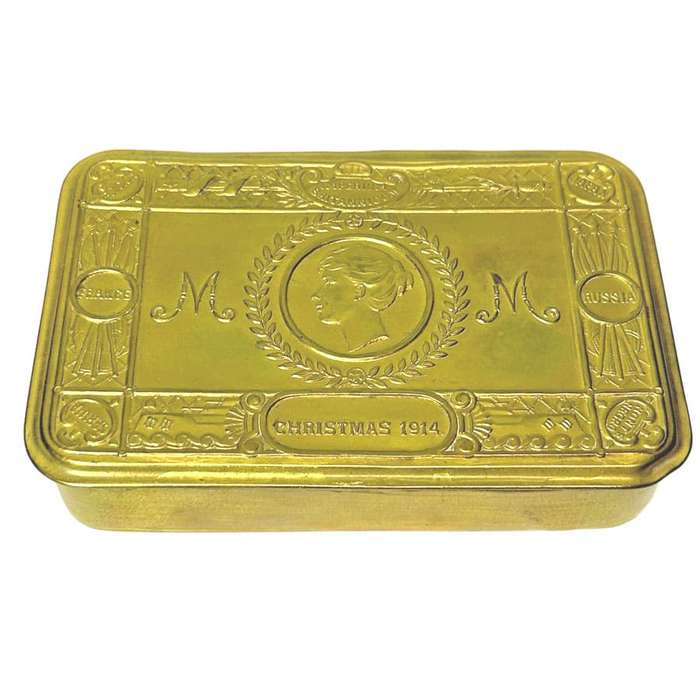 WWI Princess Mary Christmas Brass Tobacco Box Gift Fund 1914