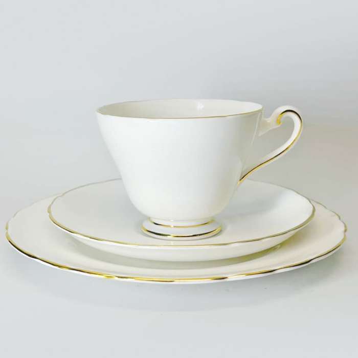 Tuscan Bone China Tea Trio White