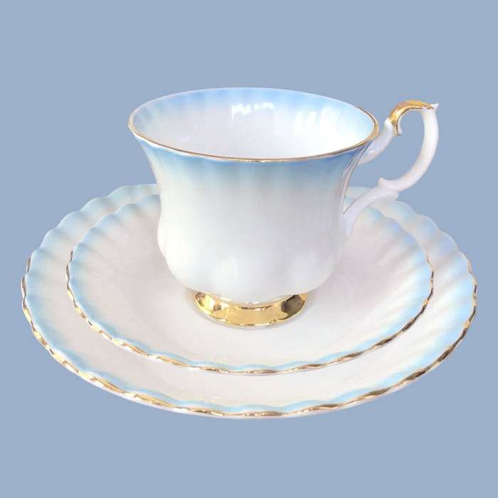 Royal Albert Rainbow Blue Montrose Tea Trio