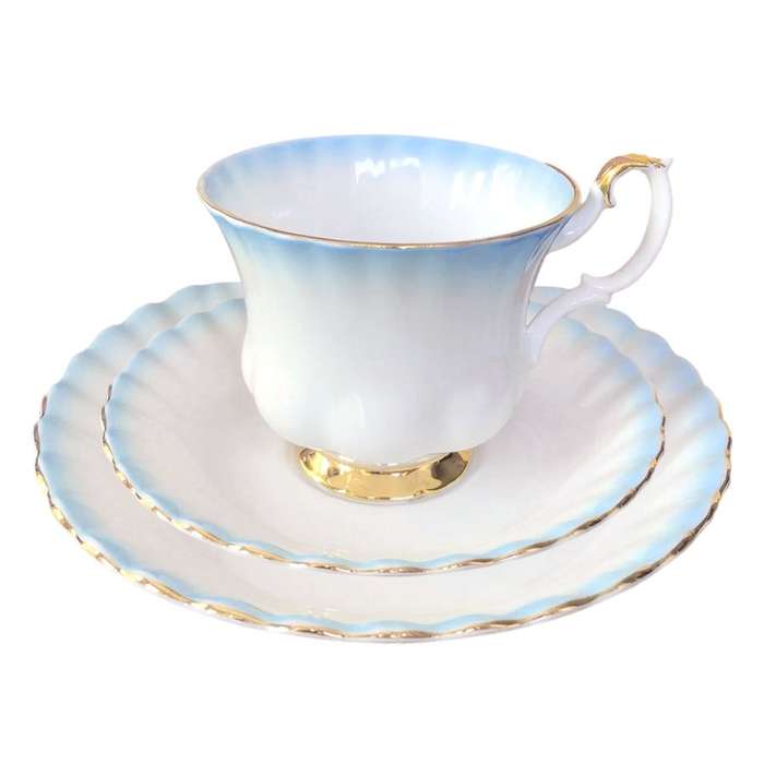 Royal Albert Rainbow Blue Montrose Tea Trio