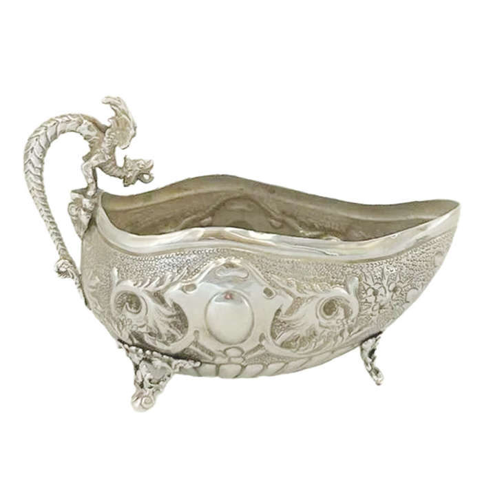 Sterling Silver Sauce Boat Dragon Handle
