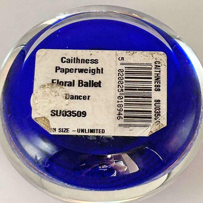 Caithness Scotland Floral Ballet Dancer Glass Paperweight