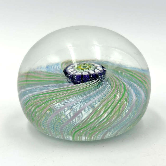 John Deacon Glass Central Millefiori Paperweight