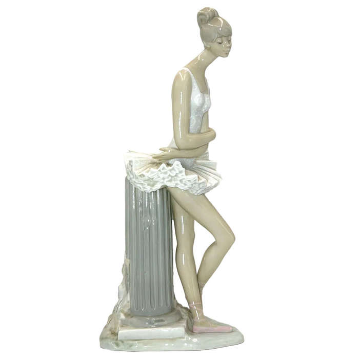 Lladro Ballerina Poised In A Pensive Move