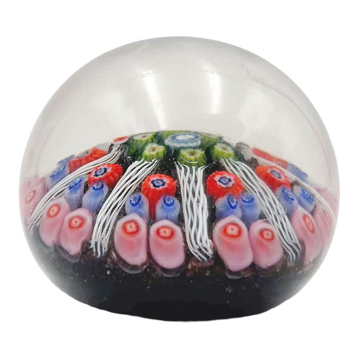 Strathern Glass Floral Millefiori Paperweight