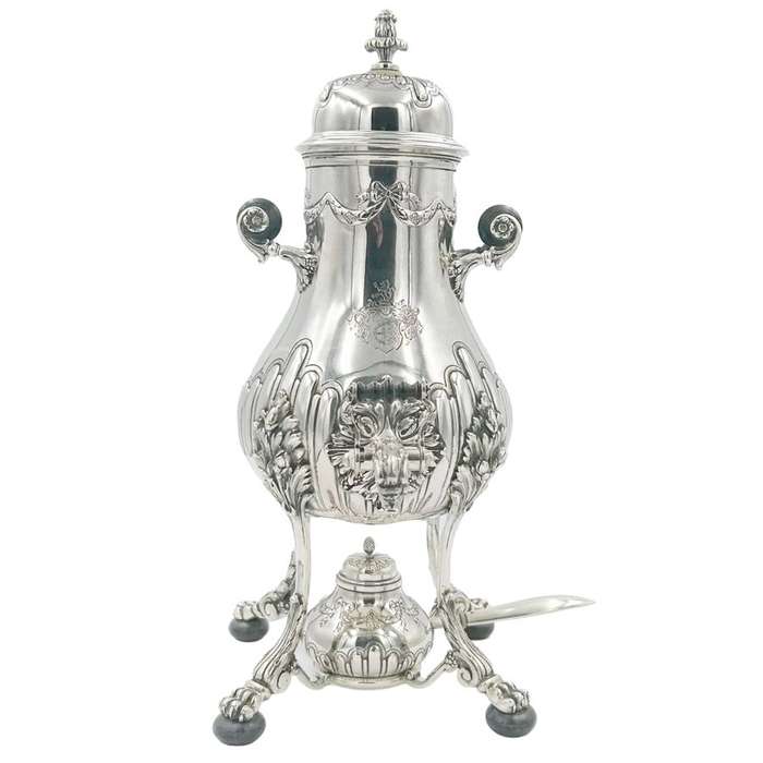 German Silver Tea Urn Art Nouveau Period C1894