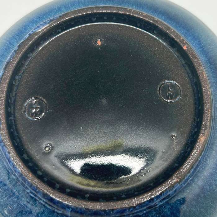 Linnware Pottery Blue Glazed Ash Tray