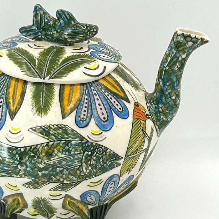 Ardmore Hand Painted Large Tea Pot By Mishali 1994