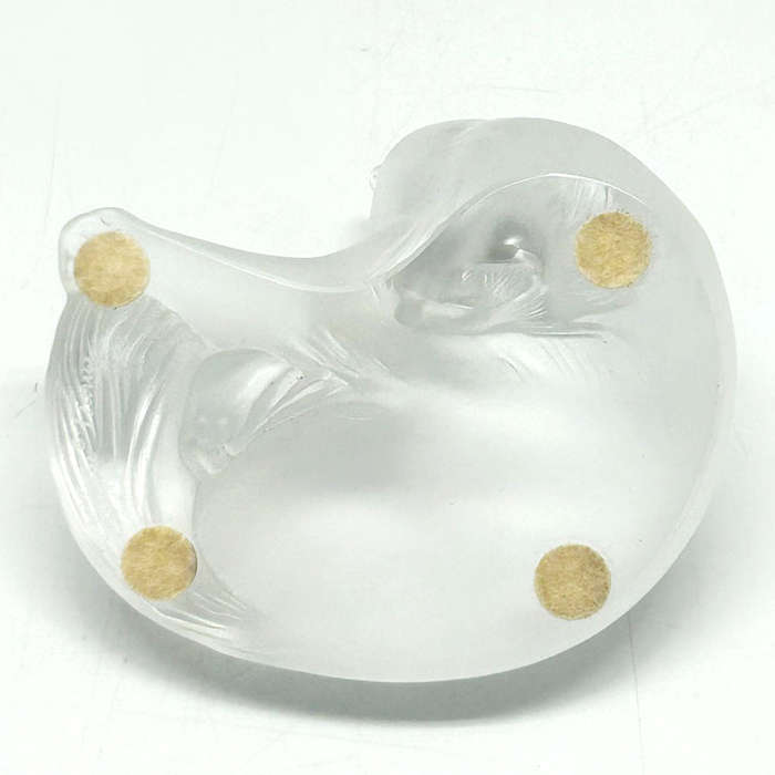 Lalique Crystal Cat Lying Down Boxed C1980