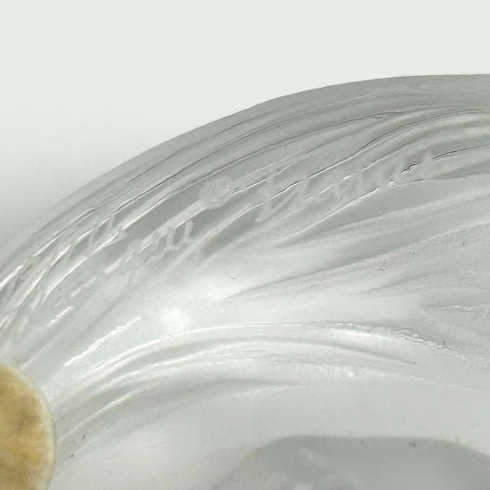 Lalique Crystal Cat Lying Down Boxed C1980