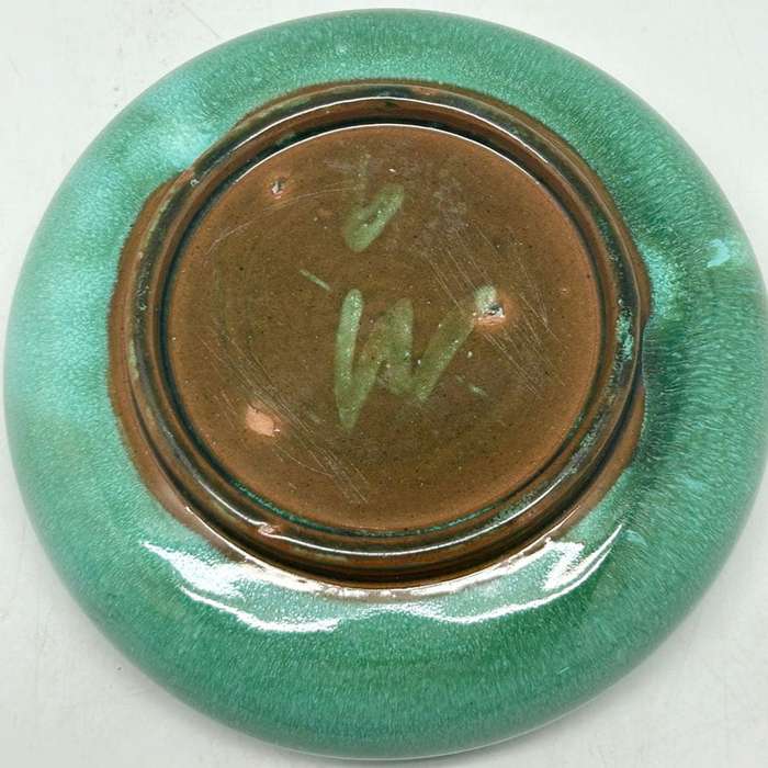 Linnware Pottery Green Glazed Ash Tray
