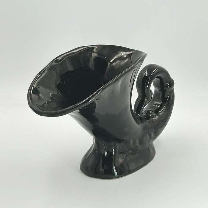 Lucia Ware Cornucopia Black Vase  By Boksburg East Pottery C1970