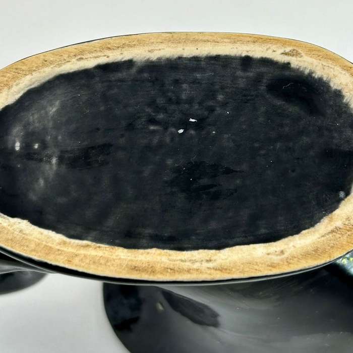 Lucia Ware Cornucopia Black Vase  By Boksburg East Pottery C1970