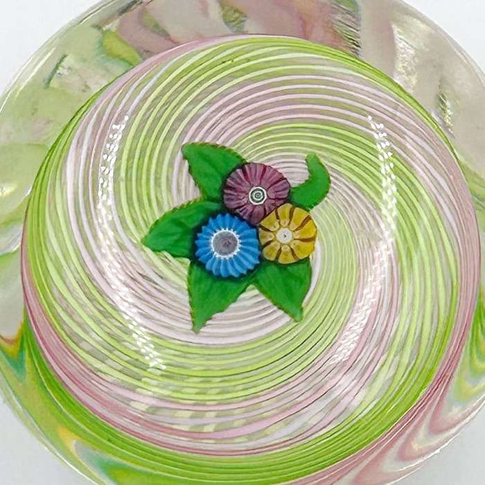 Perthshire Nosegay Floral Glass Paperweight 1977