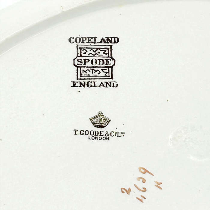 Spode Copeland Waring and Gillow Pheasant Crescent Salad  c1908
