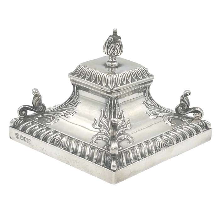 Hallmarked Silver Inkwell Sheffield 1908 Hawksworth Eyre and Co
