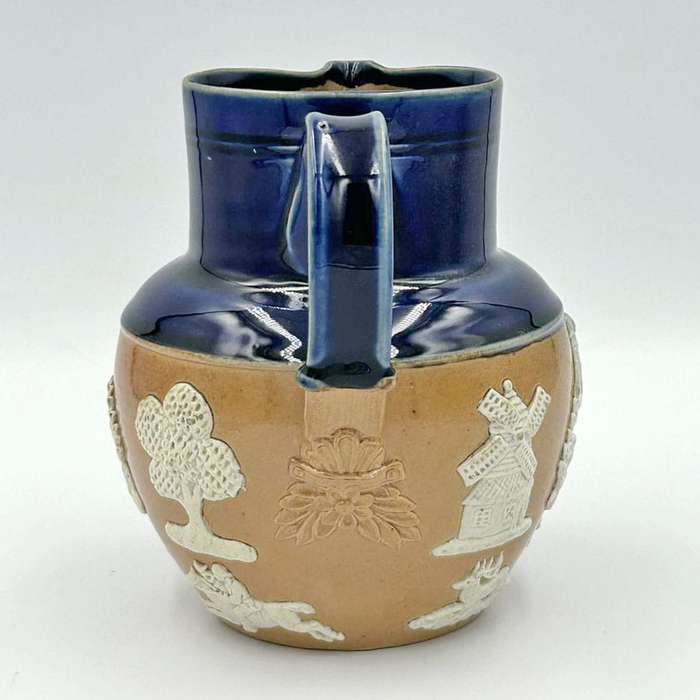 Rare Doulton Lambeth Ware Harvest Scene Jug 15cm