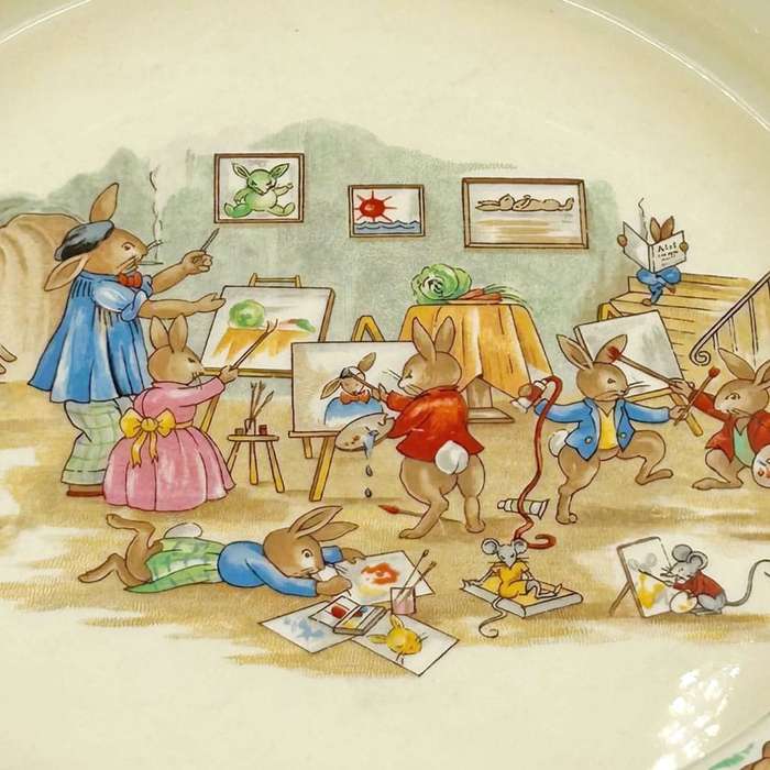 Royal Doulton Bunnykins Cereal Bowl  Bunny Artist
