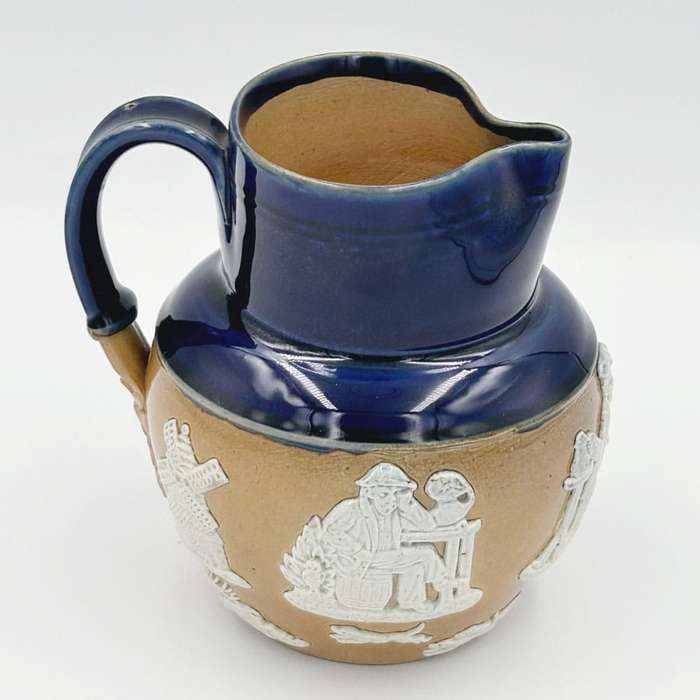 Rare Doulton Lambeth Ware Harvest Scene Jug 13cm