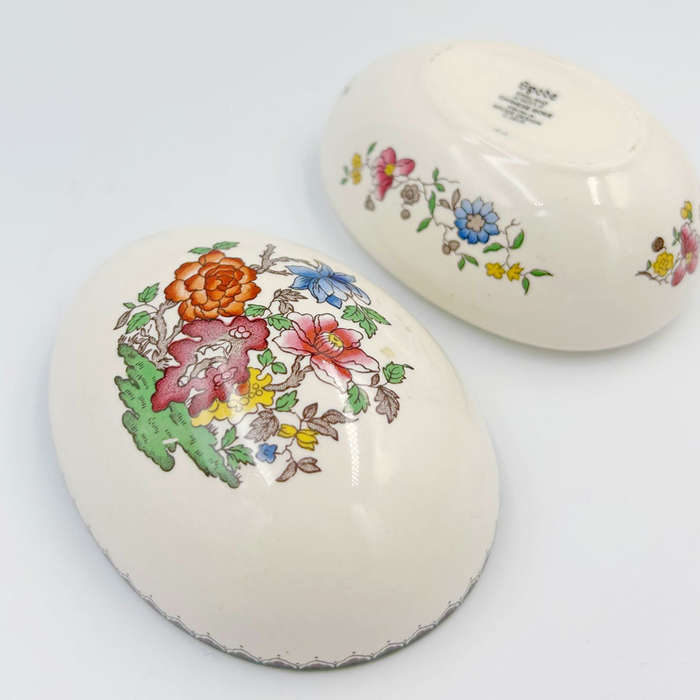 Copeland Spode Chinese Rose Egg Trinket Bowl