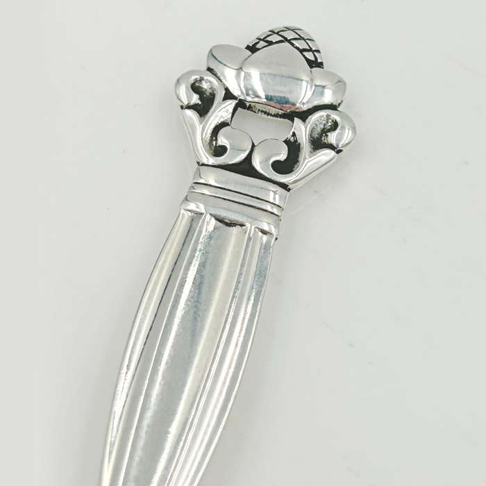 Georg Jensen Sterling Silver Acorn Caddy Spoon
