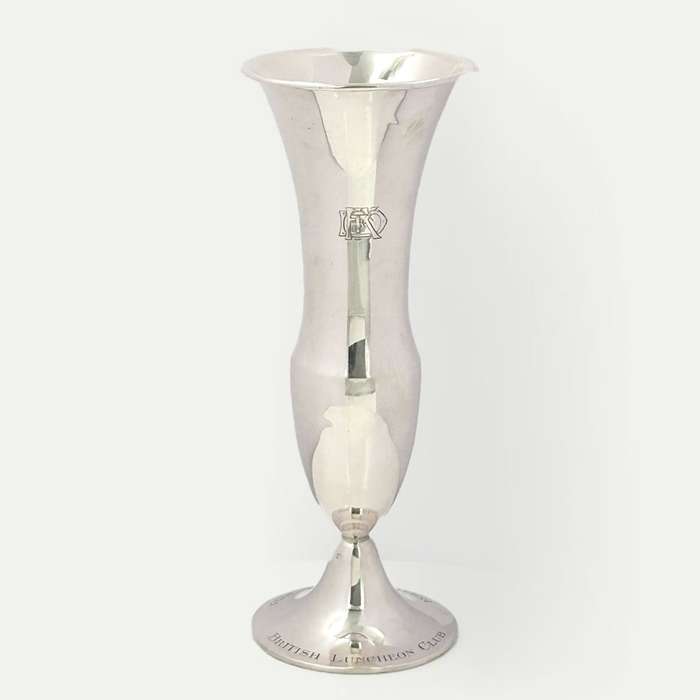 Large German Silver Spill Vase Post 1894