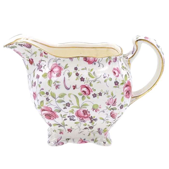 Royal Winton Pink Cabbage Rose Chintz Tea Milk Jug