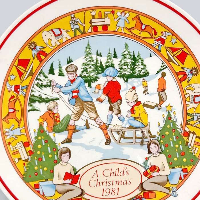 Wedgwood Christmas Plate A Childs Christmas 1981