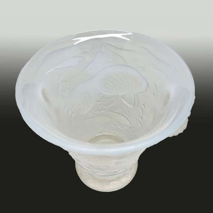 Art Deco Aquarium Art Glass Barolac Vase by Josef Inwald C1930