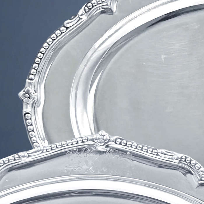 Hallmarked Silver Serving Platters London 1768 William Harrison