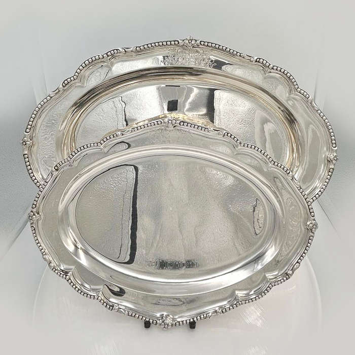 Hallmarked Silver Serving Platters London 1768 William Harrison