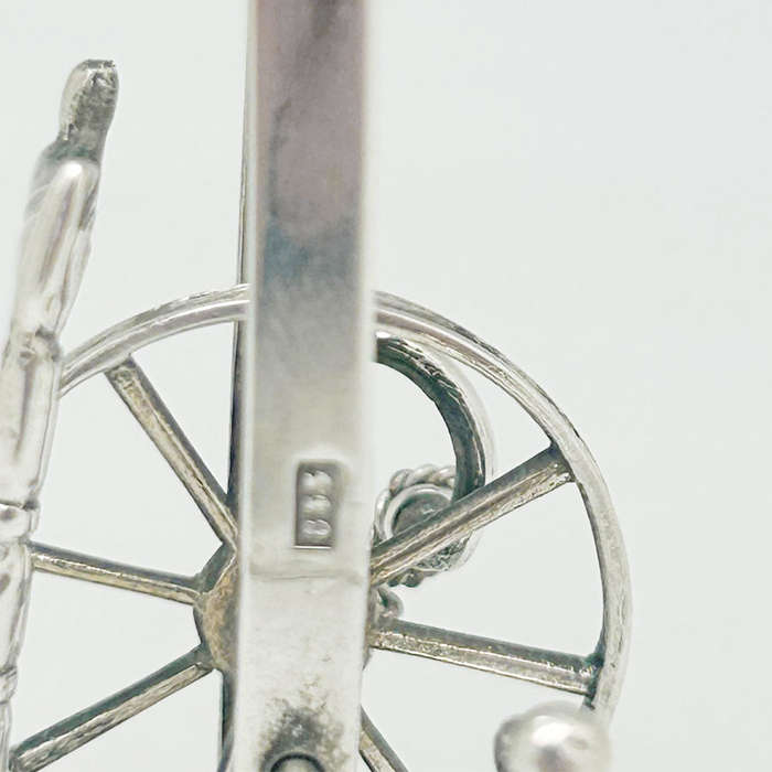 Hallmarked Silver Miniature Spinning Wheel