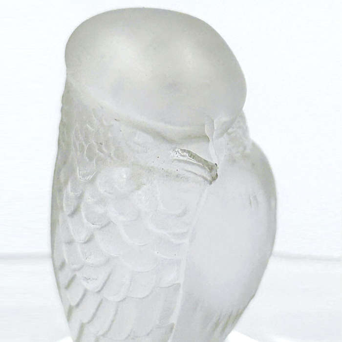 Lalique Frosted Glass Rapace Ring Tray