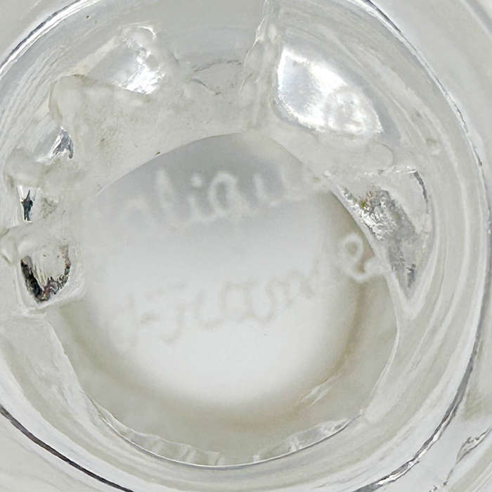 Lalique Frosted Glass Rapace Ring Tray
