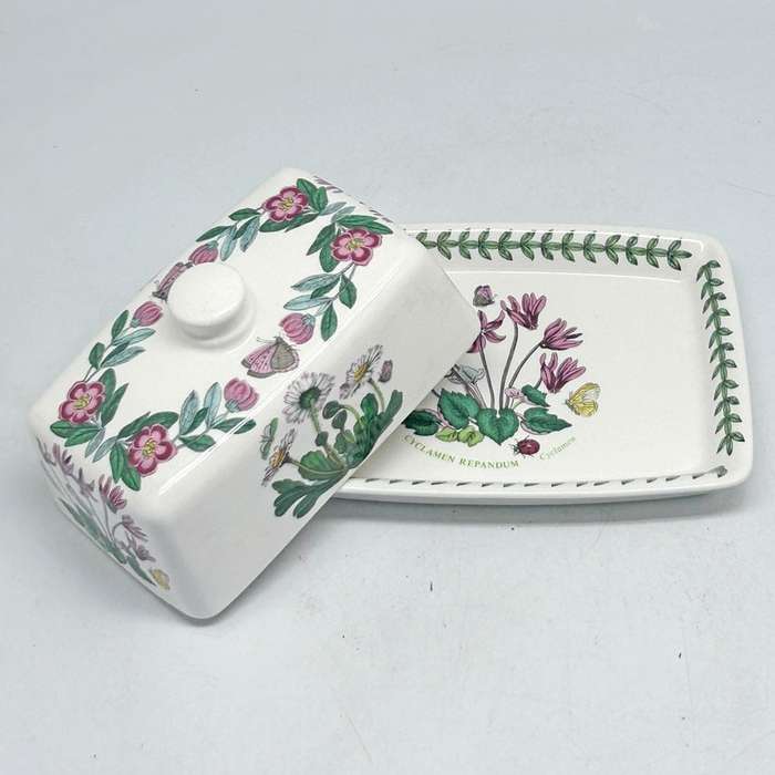 Portmeirion Botanic Garden Butter Dish Cyclamen
