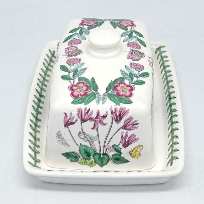 Portmeirion Botanic Garden Butter Dish Cyclamen