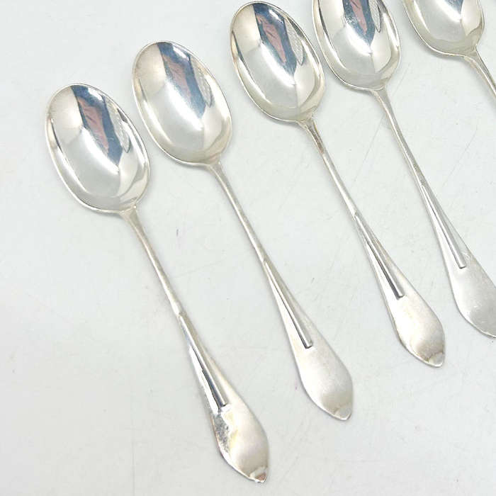 Hallmarked Silver Rat Tail Tea Spoons Sheffield 1934