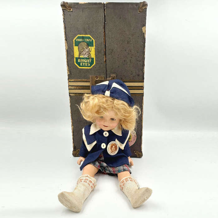Shirley Temple 13 Ideal Novelty Toy Original Travel Trunk 1930