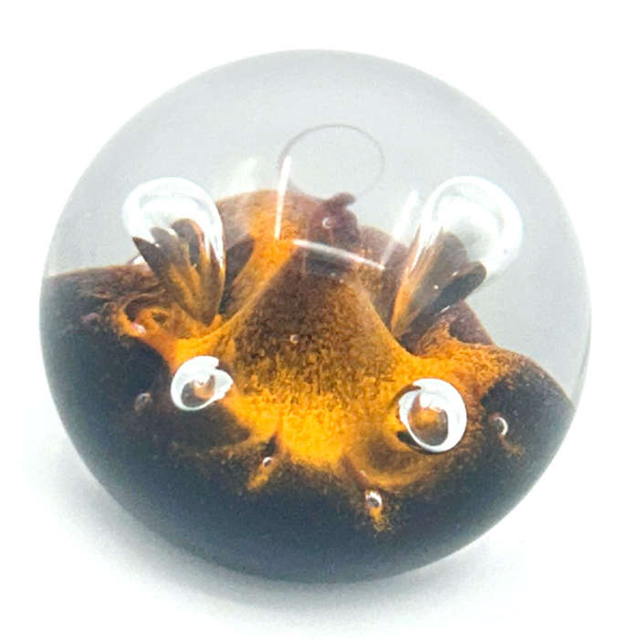 Caithness Scotland Art Glass Paperweight Moonflower 1990