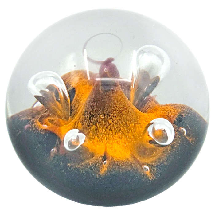 Caithness Scotland Art Glass Paperweight Moonflower 1990
