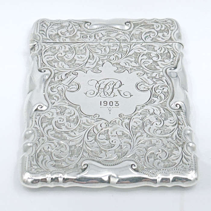 Hallmarked Silver Calling Card Case Birmingham 1903