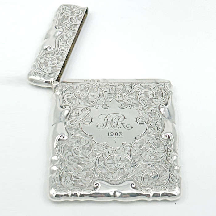 Hallmarked Silver Calling Card Case Birmingham 1903
