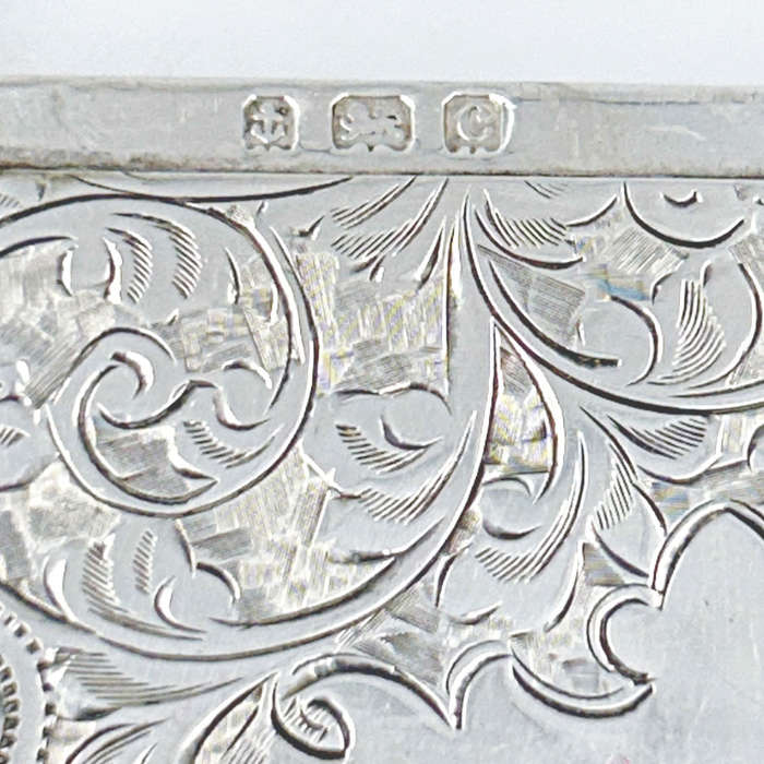 Hallmarked Silver Calling Card Case Birmingham 1903