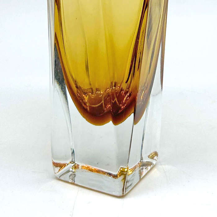Murano Amber Tulip Vase Alessandro Mandrazzuto Vase 20th