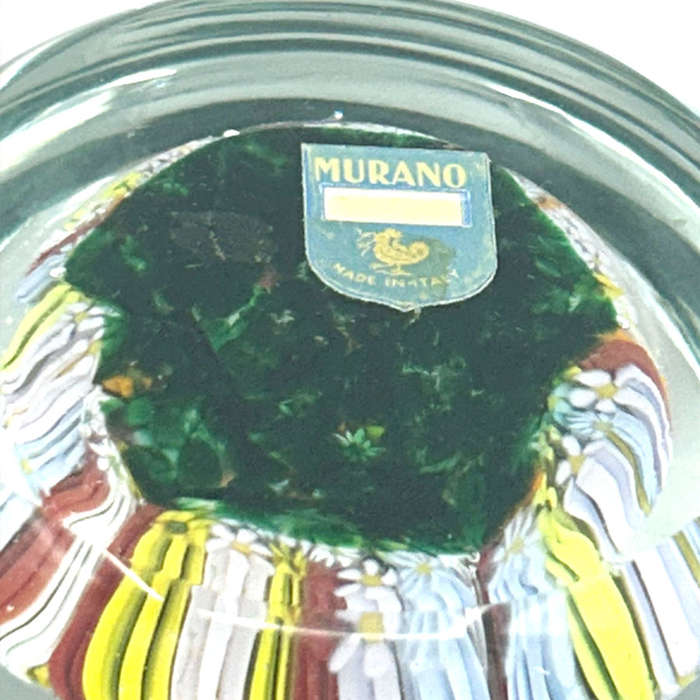 Murano Millefiori Art Glass Paperweight 20th