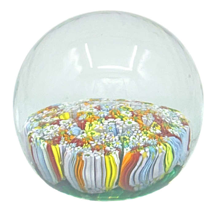 Murano Millefiori Art Glass Paperweight 20th