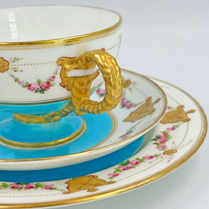 Staffordshire Coalport Tea Trio 6210 Pattern  C1868