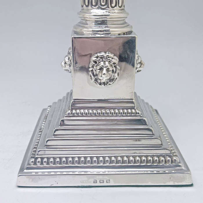 Hallmarked Silver Pair Candlesticks Birmingham 1902
